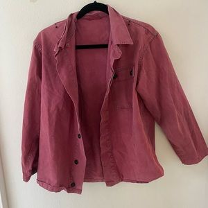 Distressed Shirt Jacket